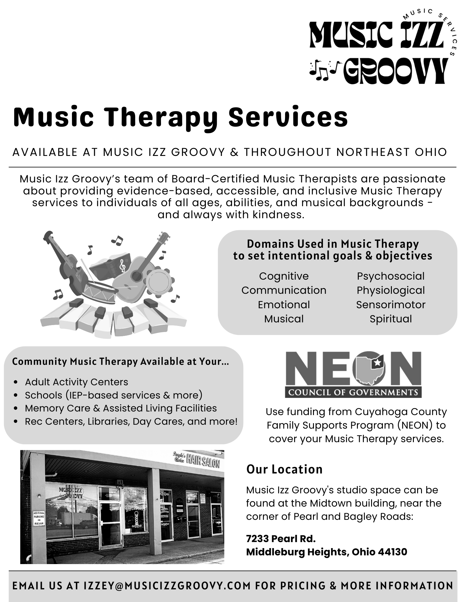 Music Therapy Services — Music Izz Groovy - Music Services, LLC